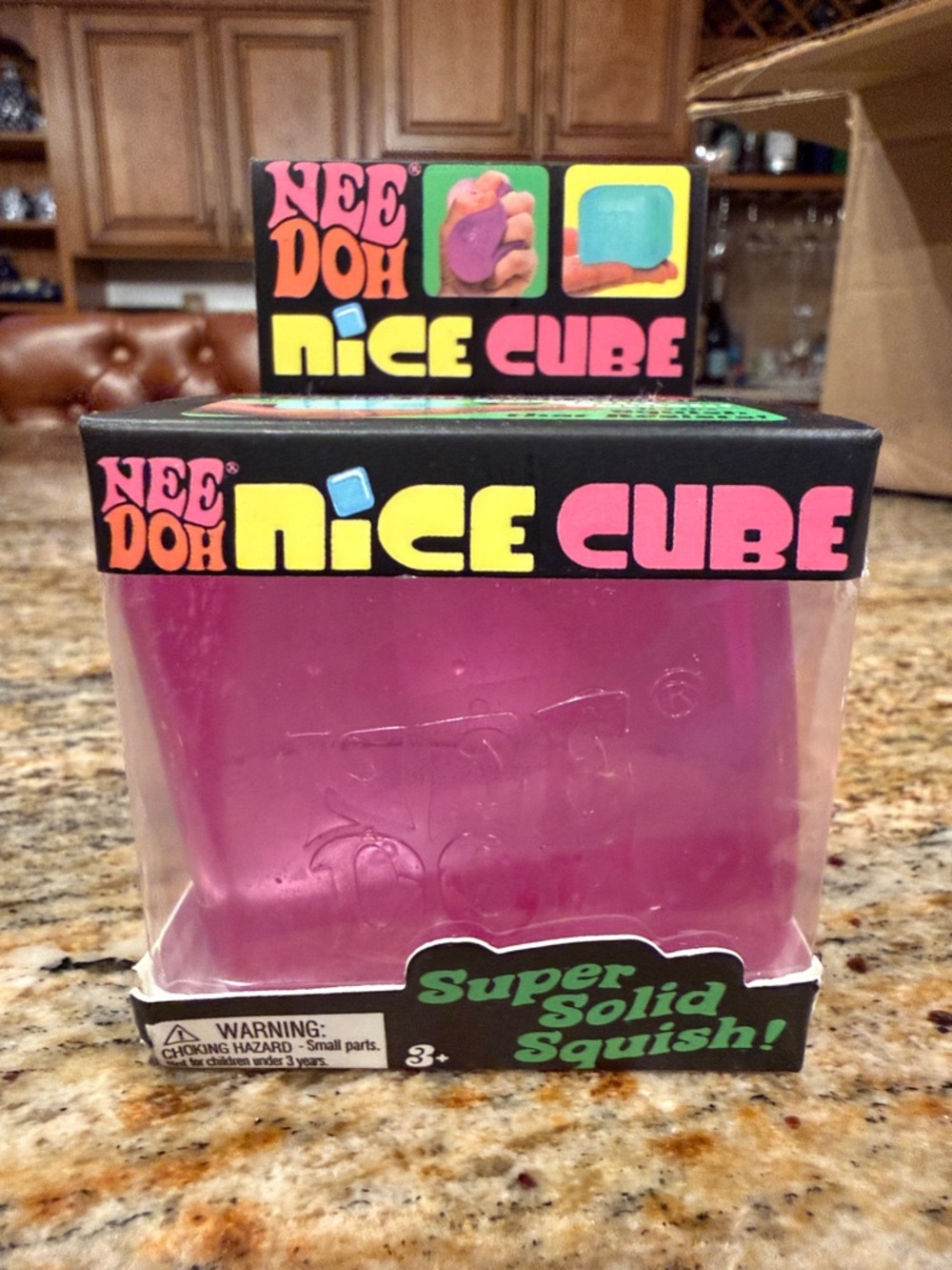 *VIRAL* RARE*!!! NeeDoh Nice Cube Squishy Cube. Purple . NEW IN BOX!